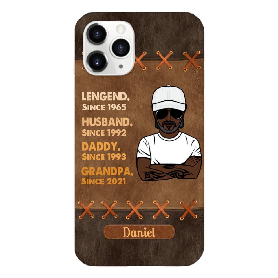 Personalized Legend. Husband. Daddy. Grandpa. Phone Case Printed 22MAY-HC05