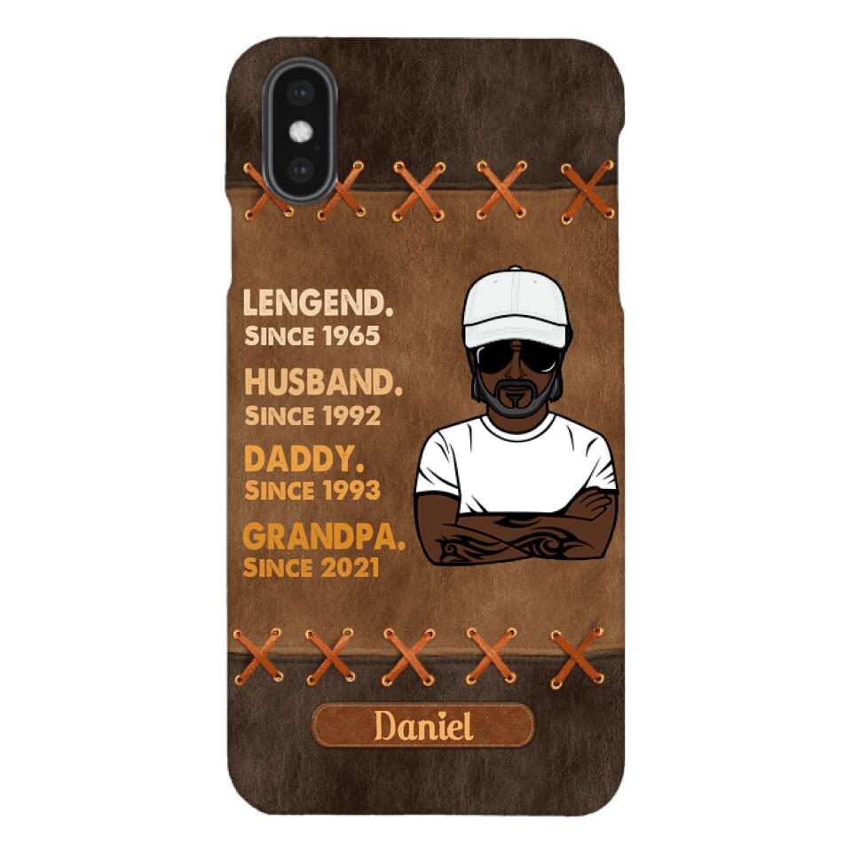 Personalized Legend. Husband. Daddy. Grandpa. Phone Case Printed 22MAY-HC05