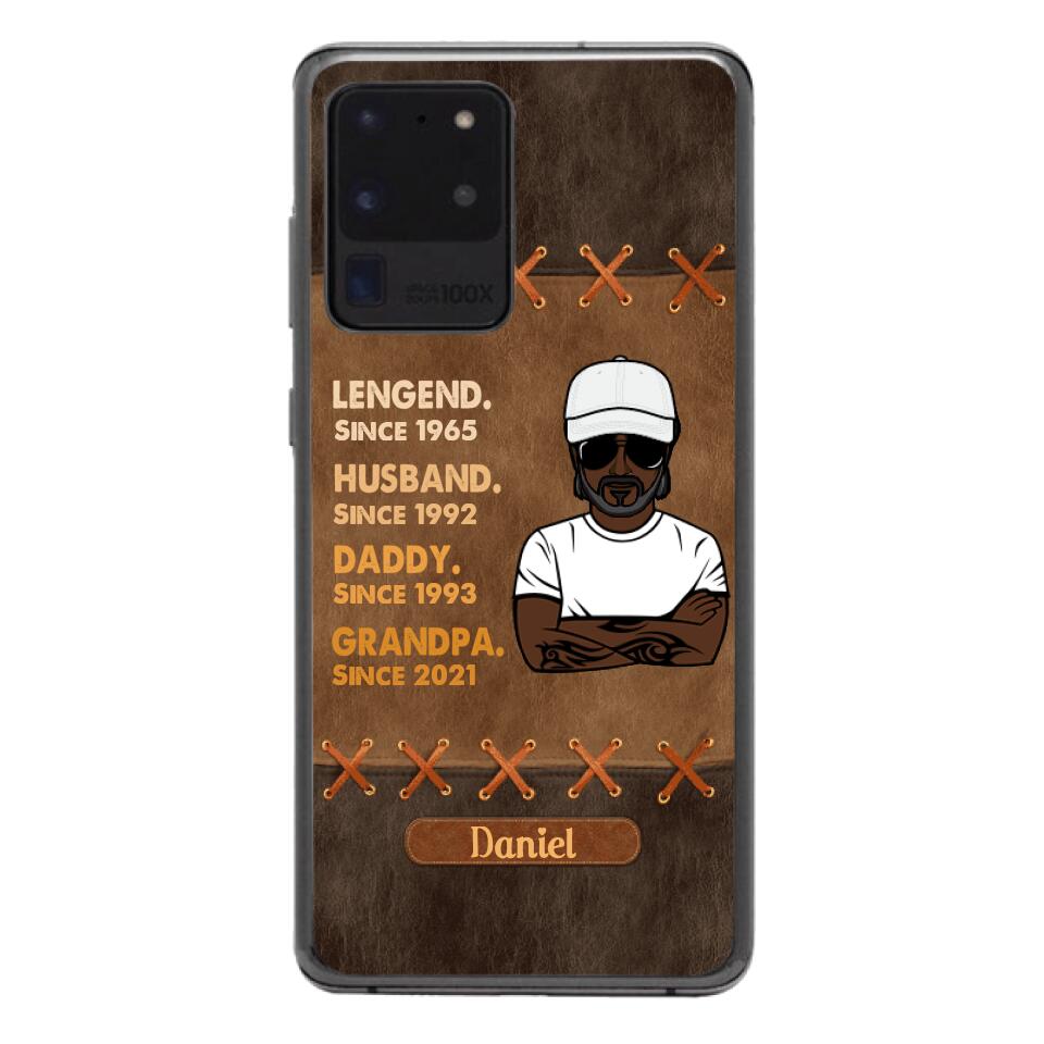 Personalized Legend. Husband. Daddy. Grandpa. Phone Case Printed 22MAY-HC05