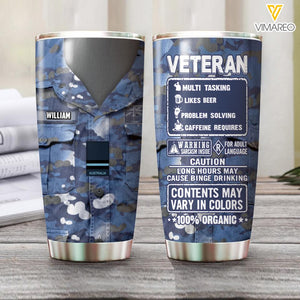 Personalized Australian Veterans Tumbler Printed 22MAY-HQ06