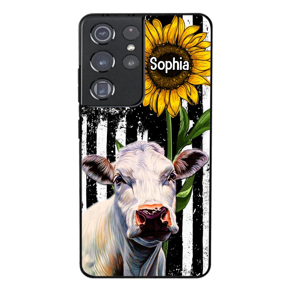 Personalized Cow Lover Phone Case Printed 22MAY-HQ07