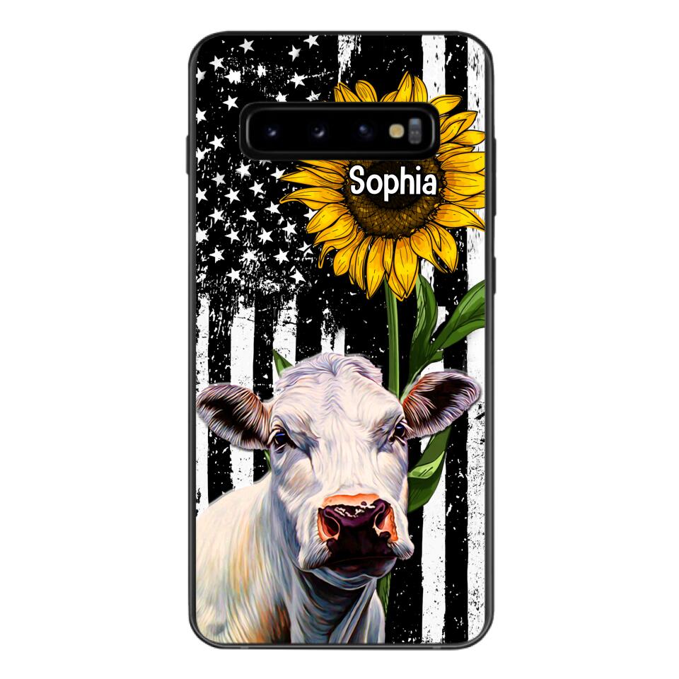 Personalized Cow Lover Phone Case Printed 22MAY-HQ07