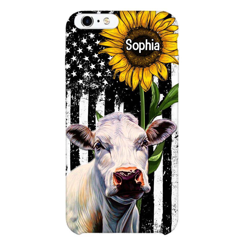 Personalized Cow Lover Phone Case Printed 22MAY-HQ07