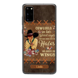 PERSONALIZED COWGIRL ARE GOD'S WILDEST ANGELS HATS FOR HALOS HORSES FOR WINGS PHONECASE QTHC0905