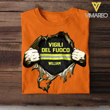 Personalized Italian Firefighter Tshirt Printed 22MAY-HQ13