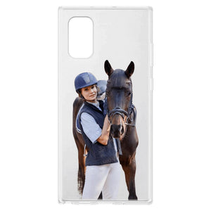 Personalized Girl Love Horse Transparent Silicone Phonecase Printed 22MAY-DT21