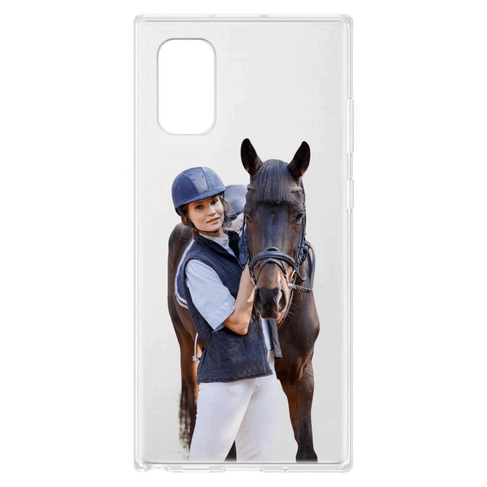 Personalized Girl Love Horse Transparent Silicone Phonecase Printed 22MAY-DT21