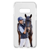 Personalized Girl Love Horse Transparent Silicone Phonecase Printed 22MAY-DT21