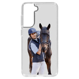 Personalized Girl Love Horse Transparent Silicone Phonecase Printed 22MAY-DT21