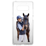 Personalized Girl Love Horse Transparent Silicone Phonecase Printed 22MAY-DT21