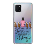 Personalized Just A Girl Who Loves Dogs Transparent Silicone Phonecase Printed 22MAY-HC23