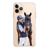 Personalized Girl Love Horse Transparent Silicone Phonecase Printed 22MAY-DT21