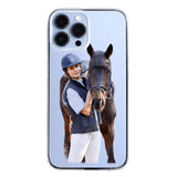 Personalized Girl Love Horse Transparent Silicone Phonecase Printed 22MAY-DT21