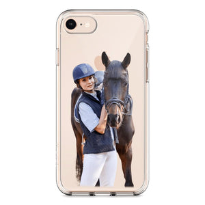 Personalized Girl Love Horse Transparent Silicone Phonecase Printed 22MAY-DT21