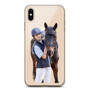 Personalized Girl Love Horse Transparent Silicone Phonecase Printed 22MAY-DT21