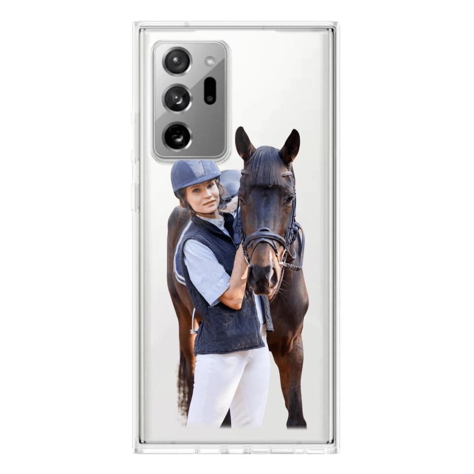 Personalized Girl Love Horse Transparent Silicone Phonecase Printed 22MAY-DT21