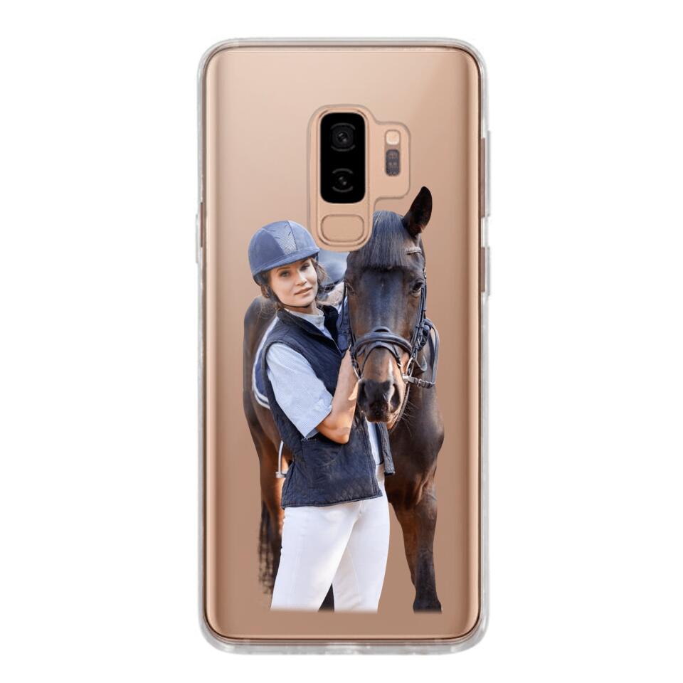 Personalized Girl Love Horse Transparent Silicone Phonecase Printed 22MAY-DT21