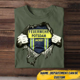 Personalized German Firefighter Tshirt Printed 22MAY-HQ31