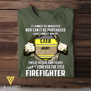 Personalized Australian Firefighter Tshirt Printed QTVQ0106