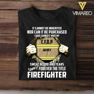 Personalized Canadian Firefighter Tshirt Printed QTVQ0106