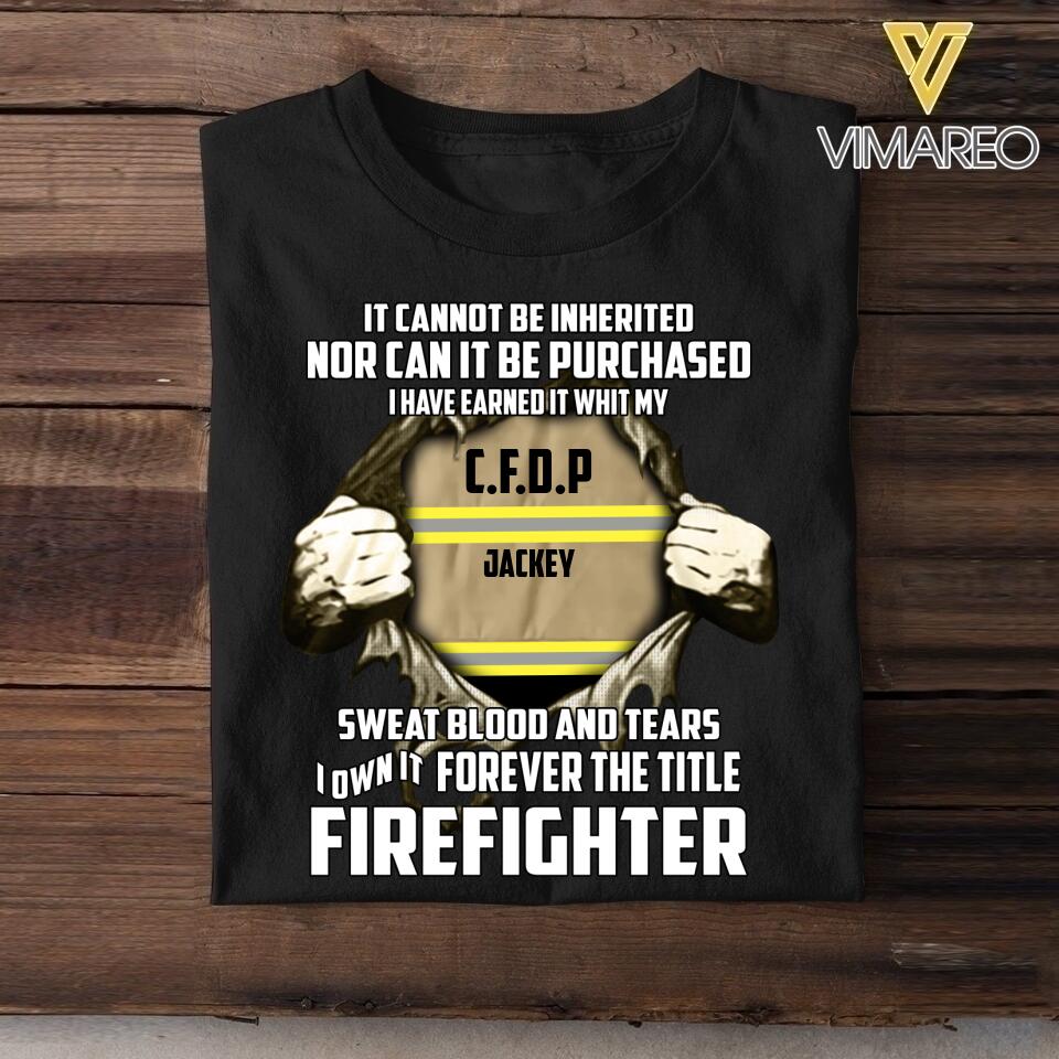 Personalized Canadian Firefighter Tshirt Printed QTVQ0106