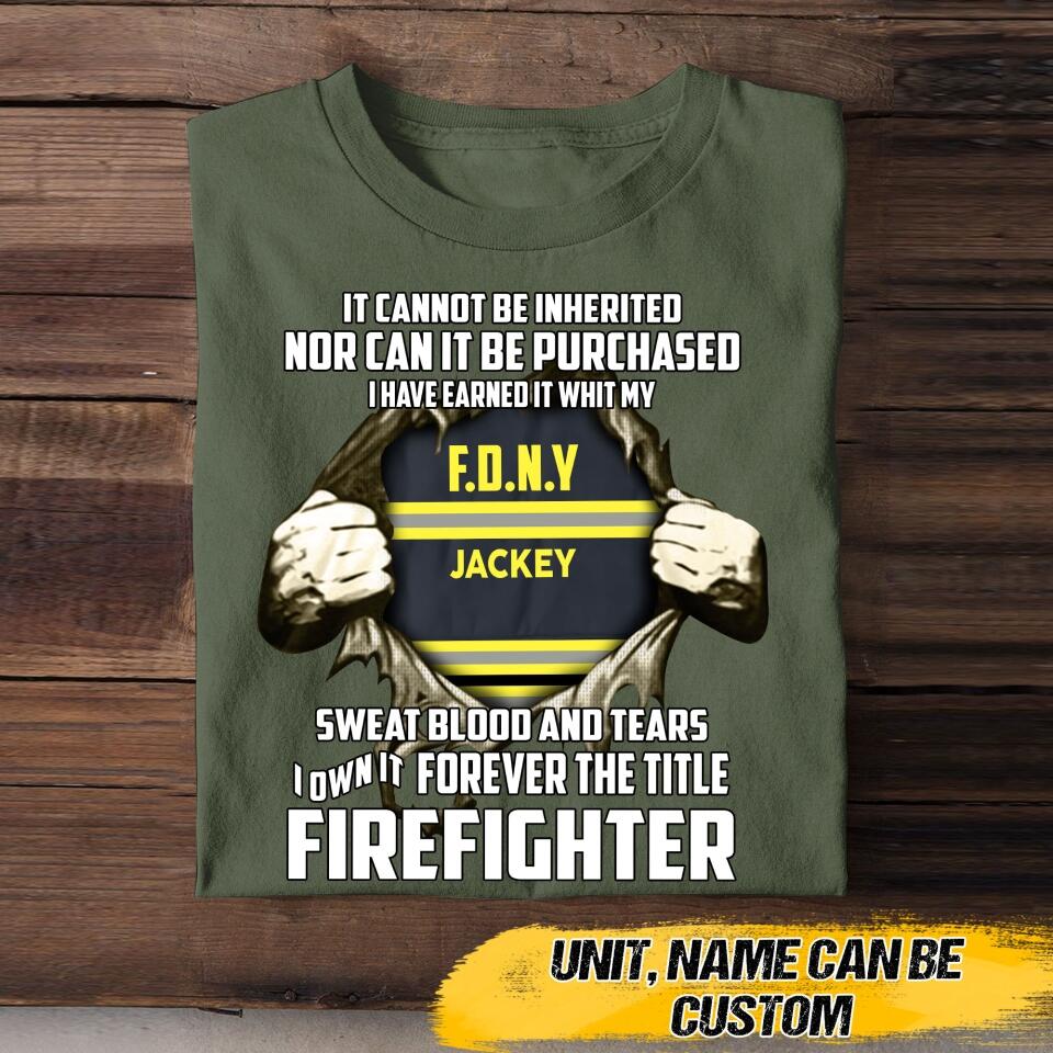 Personalized US Firefighter Tshirt Printed QTVQ0106