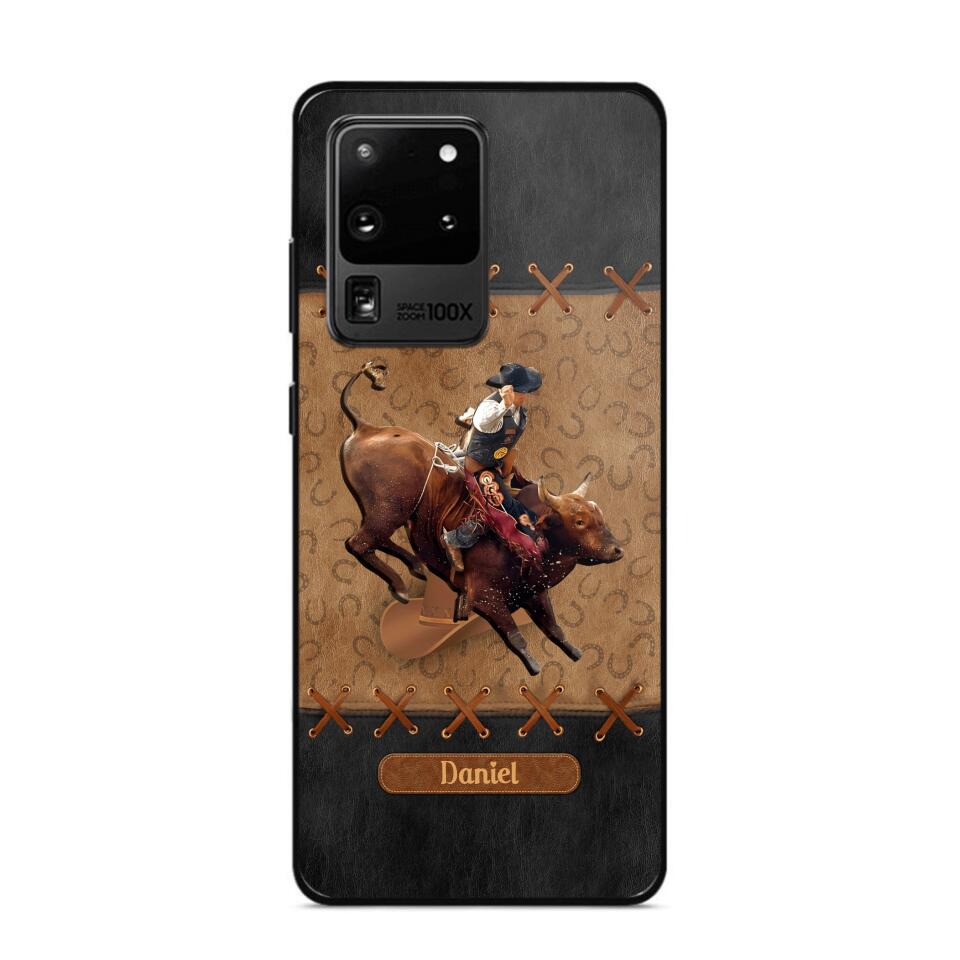 Personalized Cattle Riding Upload Photo Phonecase QTHC3105