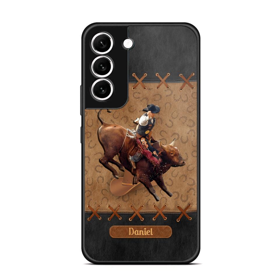 Personalized Cattle Riding Upload Photo Phonecase QTHC3105