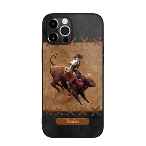 Personalized Cattle Riding Upload Photo Phonecase QTHC3105