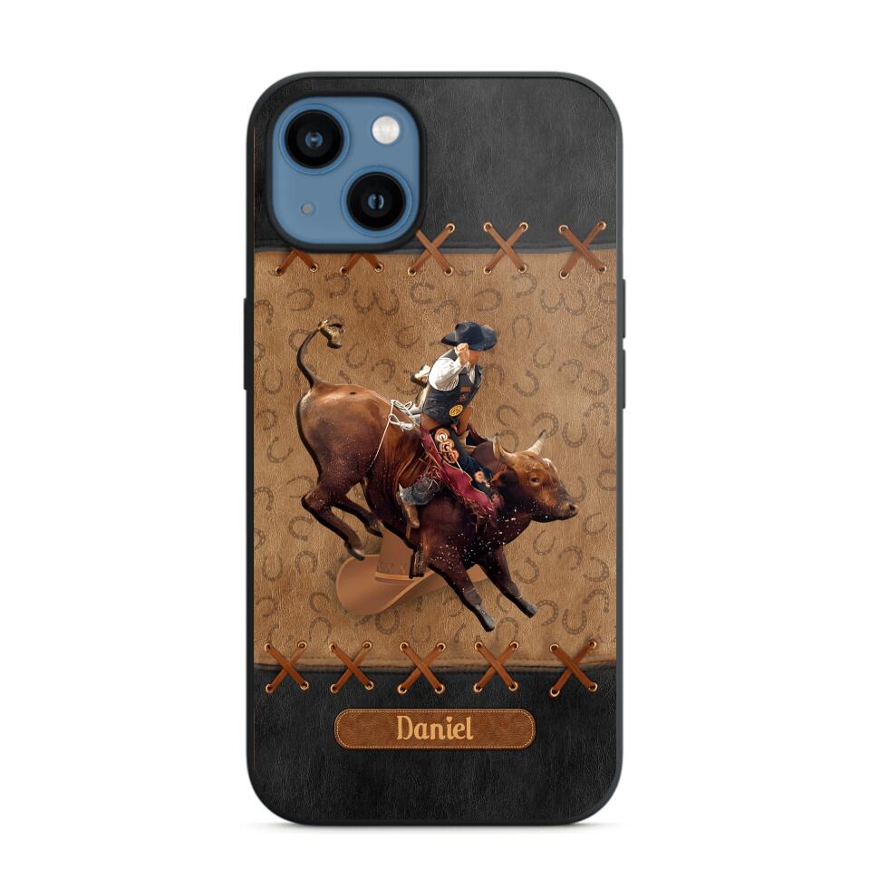 Personalized Cattle Riding Upload Photo Phonecase QTHC3105