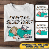 Personalized Official Sleepshirt Cow Tshirt Printed NQDT3005