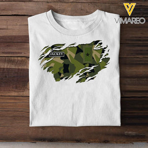 DH Personalized Swedish Soldier Tshirt 3D Printed HC1105