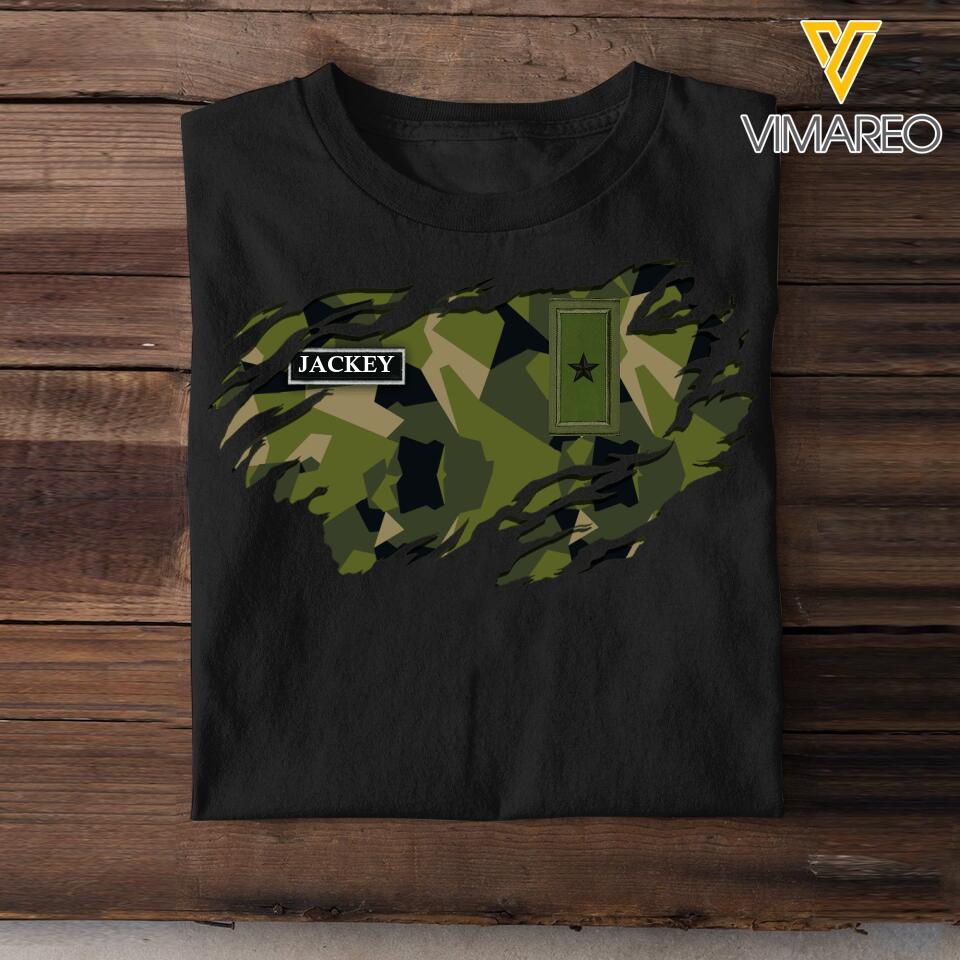 DH Personalized Swedish Soldier Tshirt 3D Printed HC1105