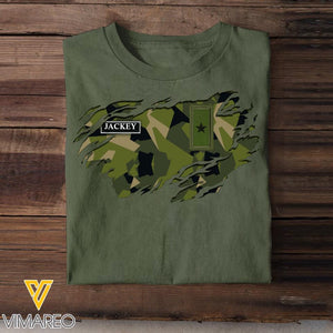 DH Personalized Swedish Soldier Tshirt 3D Printed HC1105