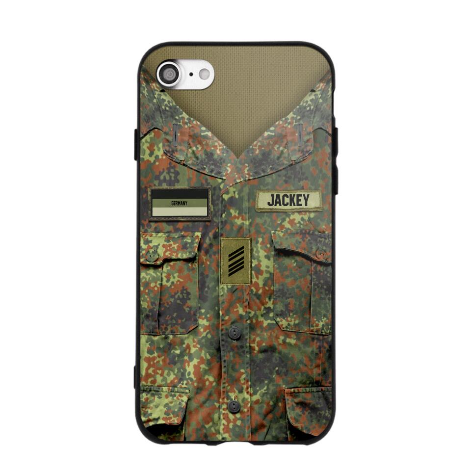 Personalized German Soldier Phone Case Printed 22JUL-HQ04