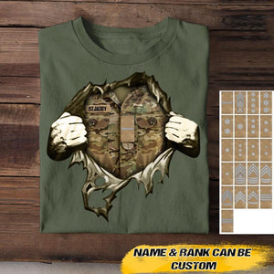 Personalized Danish Army/Soldier Tshirt Printed 22JUL-HQ08