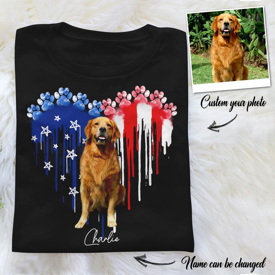 Personalized Dog Flag Independence Day Tshirt Mother's Day Gifts 22JUL-DT09