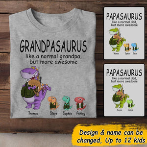 Personalized Hunting Lovers Grandpasaurus And Kids Tshirt Printed 22JUL-DT13