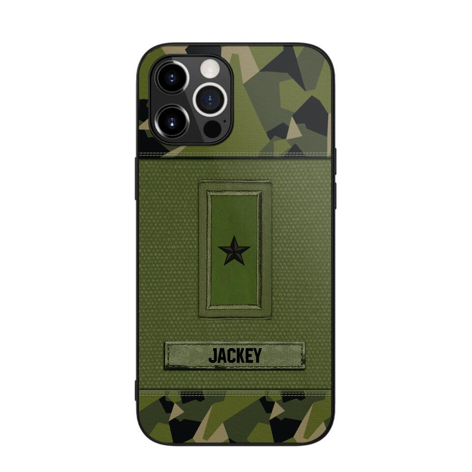 Personalized Swedish Soldier/Veterans Phone Case Printed 22JUL-DT16