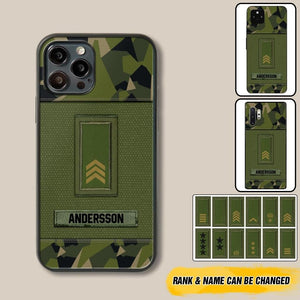 Personalized Swedish Soldier/Veterans Phone Case Printed 22JUL-DT16