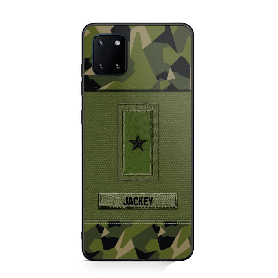 Personalized Swedish Soldier/Veterans Phone Case Printed 22JUL-DT16