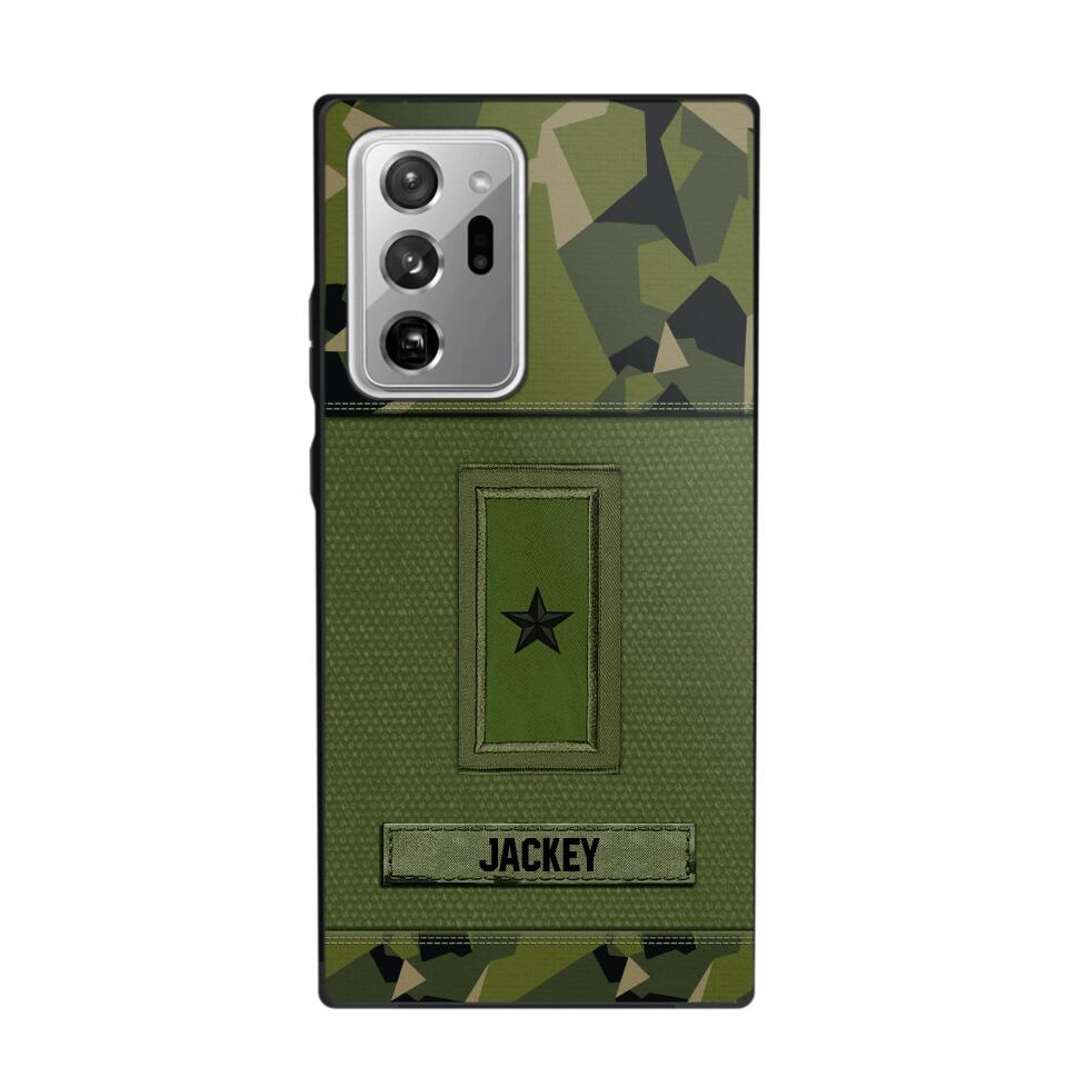 Personalized Swedish Soldier/Veterans Phone Case Printed 22JUL-DT16