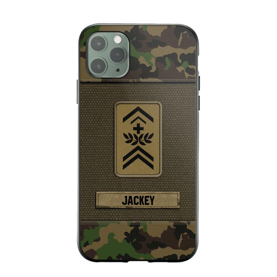 Personalized Swiss Soldier/Veterans Phone Case Printed 22JUL-DT16