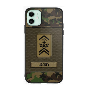 Personalized Swiss Soldier/Veterans Phone Case Printed 22JUL-DT16