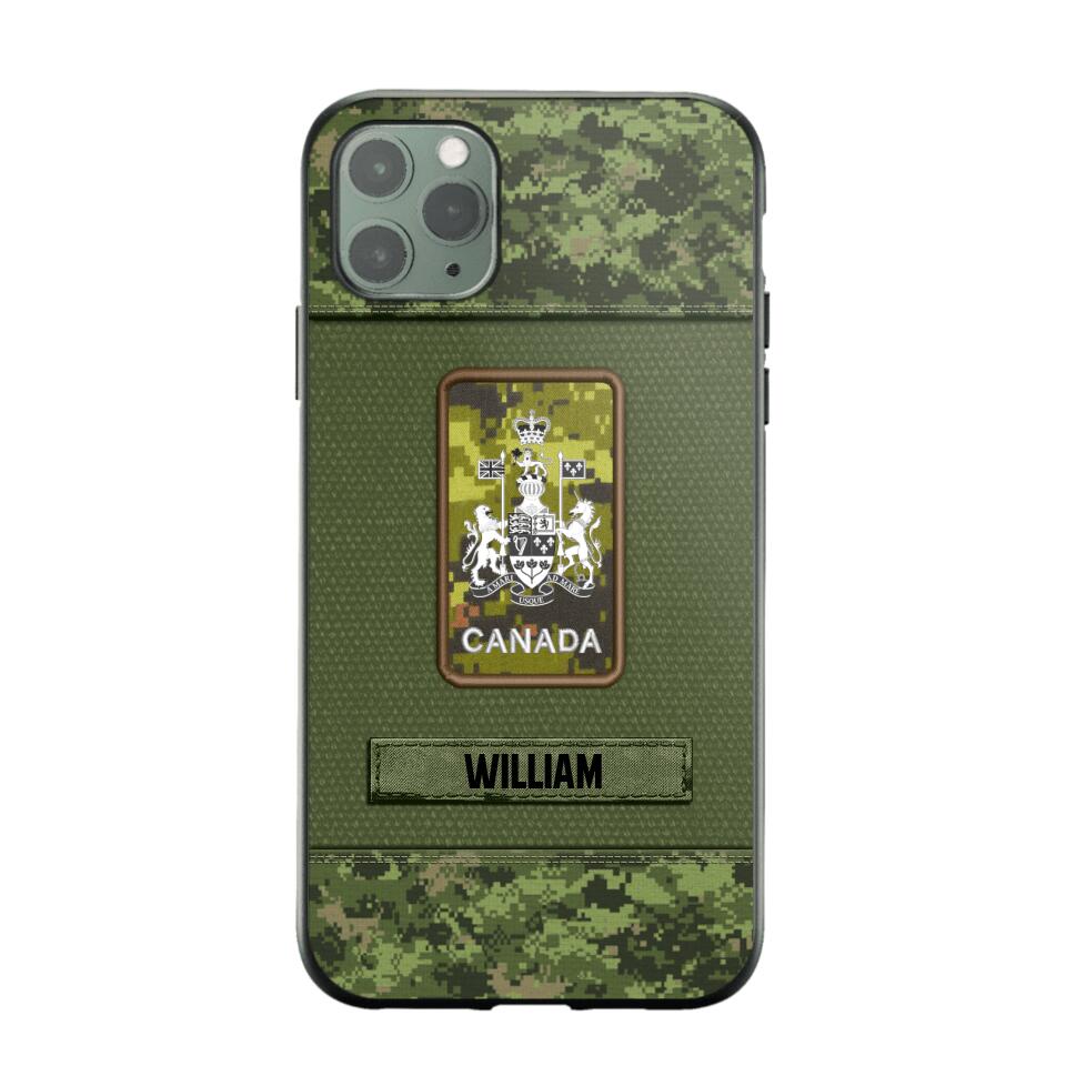 Personalized Canadian Soldier Camo Phone Case Printed 22JUL-DT17