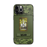 Personalized Canadian Soldier Camo Phone Case Printed 22JUL-DT17