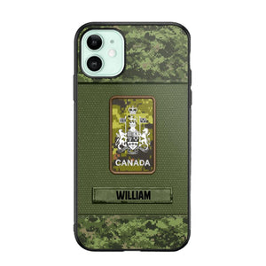 Personalized Canadian Soldier Camo Phone Case Printed 22JUL-DT17