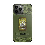 Personalized Canadian Soldier Camo Phone Case Printed 22JUL-DT17