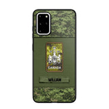 Personalized Canadian Soldier Camo Phone Case Printed 22JUL-DT17