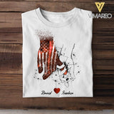 Personalized Firefighter Hand Couple Tshirt Printed QTVQ1806